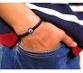 Set of 2 Black Thread Evil Eye Bracelet Adjustable Nazar Battu Devil Protection Original For Boys and Men