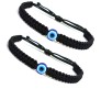 Set of 2 Black Thread Evil Eye Bracelet Adjustable Nazar Battu Devil Protection Original For Boys and Men