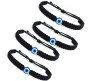 Set of 4 Black Thread Evil Eye Bracelet Adjustable Nazar Battu Devil Protection Original For Boys and Men