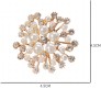 Gold Pearl Crystal Snowflake Flower Design Brooch Pin Badge Fashion Brooches Clothing Saree Scarf Dress Rhinestone Clip Designer Bags Decoration Jewelry Gift for Women Girls