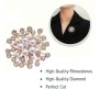 Gold Pearl Crystal Snowflake Flower Design Brooch Pin Badge Fashion Brooches Clothing Saree Scarf Dress Rhinestone Clip Designer Bags Decoration Jewelry Gift for Women Girls
