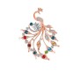 Gold Rhinestone Crystal Peacock Design Brooch Pin Badge Fashion Brooches Clothing Saree Scarf Dress Rhinestone Clip Designer Bags Decoration Jewelry Gift for Women Girls