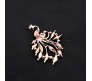 Gold Rhinestone Crystal Peacock Design Brooch Pin Badge Fashion Brooches Clothing Saree Scarf Dress Rhinestone Clip Designer Bags Decoration Jewelry Gift for Women Girls