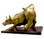 Dalal Street Charging Bull Statue - 6 Inch Bronze Bull Showpiece for Stock Market Enthusiasts