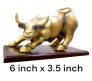 Dalal Street Charging Bull Statue - 6 Inch Bronze Bull Showpiece for Stock Market Enthusiasts