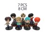 Set of 7 Kpop BTS Tiny Tans Action Figure Set Or Cake Topper Decoration Merchandise Showpiece for BTS Army to Keep in Office Desk Table Gift Kpop Lovers Toys D5 Multicolor