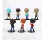 Set of 7 Kpop BTS Tiny Tans Action Figure Set Or Cake Topper Decoration Merchandise Showpiece for BTS Army to Keep in Office Desk Table Gift Kpop Lovers Toys D5 Multicolor