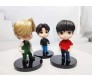 Set of 7 Kpop BTS Tiny Tans Action Figure Set Or Cake Topper Decoration Merchandise Showpiece for BTS Army to Keep in Office Desk Table Gift Kpop Lovers Toys D6 Multicolor