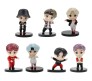 Set of 7 Kpop BTS Tiny Tans Action Figure Set Or Cake Topper Decoration Merchandise Showpiece for BTS Army to Keep in Office Desk Table Gift Kpop Lovers Toys D3 Multicolor