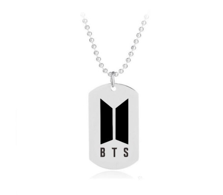 Kpop BTS Bangtan Boys Engraved Dog Tag BTS Army Merchandise Necklace for Girls
