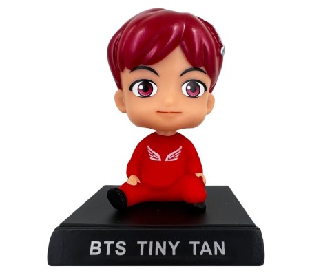 Jhope BTS Bobble Head for Car Dashboard with Mobile Holder Action Figure Toys Collectible Bobblehead Showpiece For Office Desk Table Top Toy For Kids and Adults Multicolor