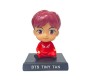 Jhope BTS Bobble Head for Car Dashboard with Mobile Holder Action Figure Toys Collectible Bobblehead Showpiece For Office Desk Table Top Toy For Kids and Adults Multicolor