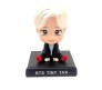 Jin BTS Bobble Head for Car Dashboard with Mobile Holder Action Figure Toys Collectible Bobblehead Showpiece For Office Desk Table Top Toy For Kids and Adults Multicolor