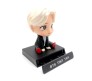 Jin BTS Bobble Head for Car Dashboard with Mobile Holder Action Figure Toys Collectible Bobblehead Showpiece For Office Desk Table Top Toy For Kids and Adults Multicolor