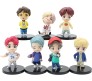 Big Size 10 CM Set of 7 Kpop BTS Tiny Tans Action Figure Set Or Cake Topper Decoration Merchandise Showpiece for BTS Army to Keep in Office Desk Table Gift Kpop Lovers Toys D1 Multicolor