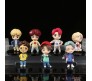 Set of 7 Kpop BTS Tiny Tans Action Figure Set Or Cake Topper Decoration Merchandise Showpiece for BTS Army to Keep in Office Desk Table Gift Kpop Lovers Toys D1 Multicolor