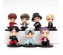 Big Size 10 cm Set of 7 Kpop BTS Tiny Tans Action Figure Set Or Cake Topper Decoration Merchandise Showpiece for BTS Army to Keep in Office Desk Table Gift Kpop Lovers Toys D4 Multicolor