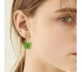Gold Toned Huggie Hoops With Attached Butterfly Charm Hanging Earrings Gold Plated For Women and Girls Green Gold Toned Huggie Hoops With Attached Butterfly Charm Hanging Earrings Gold Plated For Women and Girls Green