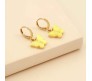 Gold Toned Huggie Hoops With Attached Butterfly Charm Hanging Earrings Gold Plated For Women and Girls Yellow Gold Toned Huggie Hoops With Attached Butterfly Charm Hanging Earrings Gold Plated For Women and Girls Yellow