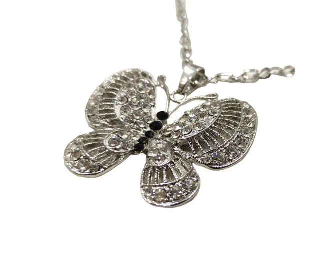 Diamond Butterfly Pendant – STONE AND STRAND