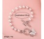 Girls Butterfly White Pearl Stretch Adjustable Pearls Bracelet Fashion Hand Accessories Charm Bracelets For Girls and Women