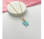 Gold Chain Plated Pink Aqua Blue Purple Butterfly Pendant Necklace Combo / Set of 4 for Women and Girls