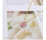 Gold Chain Plated Pink Aqua Blue Purple Butterfly Pendant Necklace Combo / Set of 4 for Women and Girls