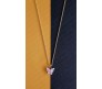 Gold Chain Plated Purple Butterfly Pendant Necklace for Women and Girls
