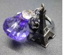 Glow in Dark Blue Diamond Design With Metal Eiffel Tower Paris Key Chain and Message Seed Keychain for Girls / Woman Key Ring