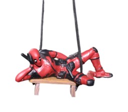 Hanging Dead Pool Action Figure for Office Desk for Car Dashboard Rear Mirrors Office Desks & Study Tables Rearview Mirror Swinging Toy D1