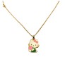 Cute Charm Cat Pendant Necklace With Earring Set Enamel Gold Gift for Cat Lovers Girls