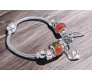 Charismatic Charms Bracelets for Women Pandora Green Orange Heart Charm Bracelet for Girls
