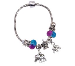 Charismatic Charms Bracelets for Women Pandora Pink Blue Elephant Charm Bracelet for Girls