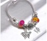 Charismatic Charms Bracelets for Women Pandora Pink Yellow Butterfly Charm Bracelet for Girls