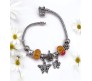 Charismatic Charms Bracelets for Women Pandora Pink Yellow Butterfly Charm Bracelet for Girls