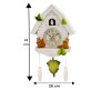 42 cm Cuckoo Bird Coming Out Wall Clock - Cuchoo Kuku Bird Alarm Bell Music Clock for Living and Kids Room Home