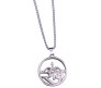 Carved Jai Shree Ram Pendant with Arrow Circle for Men With Silver Chain Locket Necklace 2 Sided for Men and Women