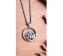 Carved Jai Shree Ram Pendant with Arrow Circle for Men With Silver Chain Locket Necklace 2 Sided for Men and Women