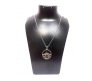 Carved Jai Shree Ram Pendant with Arrow Circle for Men With Silver Chain Locket Necklace 2 Sided for Men and Women