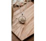 Carved Jai Shree Ram Pendant with Arrow Circle for Men With Silver Chain Locket Necklace 2 Sided for Men and Women