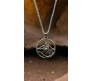 Carved Jai Shree Ram Pendant with Arrow Circle for Men With Silver Chain Locket Necklace 2 Sided for Men and Women