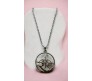 Carved Jai Shree Ram Pendant with Arrow Circle for Men With Silver Chain Locket Necklace 2 Sided for Men and Women