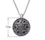 Symbol Supernatural Locket Protection Talisman Star Hexagram Pentagram Stainless Steel Black Pendant Chain for Men
