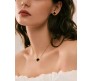 Black Four Leaf Clover Necklace Earrings & Bracelet Jewellery Set for Women Adjustable Chain Anti Tarnish Latest Stylish Minimal Jewelry Sets Design Aesthetic Ideal for Gifting