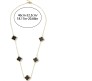 Black Four Leaf Clover Necklace Pendant Adjustable Chain Anti Tarnish Latest Stylish Minimal Jewelry Sets Design Aesthetic Ideal for Gifting for Women