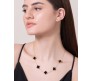 Black Four Leaf Clover Necklace Pendant Adjustable Chain Anti Tarnish Latest Stylish Minimal Jewelry Sets Design Aesthetic Ideal for Gifting for Women