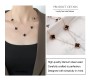 Combo Set of 2 White and Black Four Leaf Clover Necklace Pendant Adjustable Chain Anti Tarnish Latest Stylish Minimal Jewelry Sets Design Aesthetic Ideal for Gifting for Women
