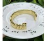 Fashion Bracelet Stretch Adjustable Gold Big Bracelet Ribbed Cuff Bracelet Wide Open Bangle Stretchable Bendable Cobra Jewellery For Womens