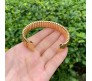 Fashion Bracelet Stretch Adjustable Gold Big Bracelet Ribbed Cuff Bracelet Wide Open Bangle Stretchable Bendable Cobra Jewellery For Womens