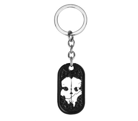 Game Call of Duty Dog Tag Ghost DogTag Gaming Metal Keychain Key Chain for Car Bike Men Women Key Ring